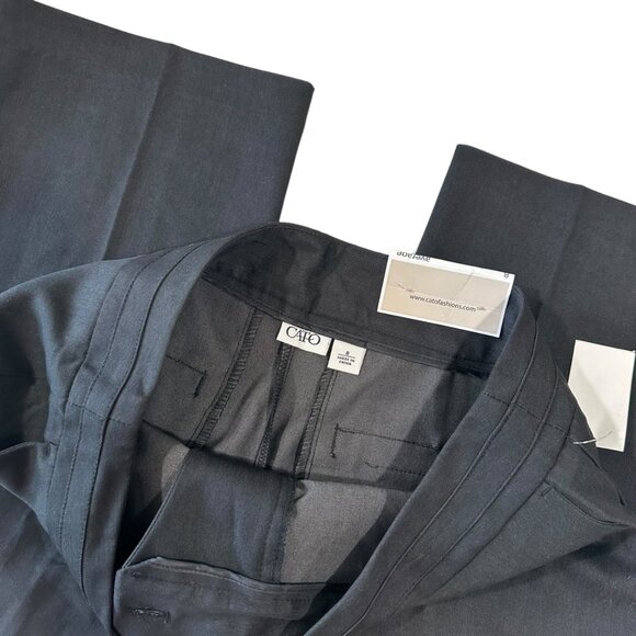 CATO CONTEMPORARY Women SZ 8 Black Lower Rise Dress Pant Trouser Straight Legs - Picture 4 of 15